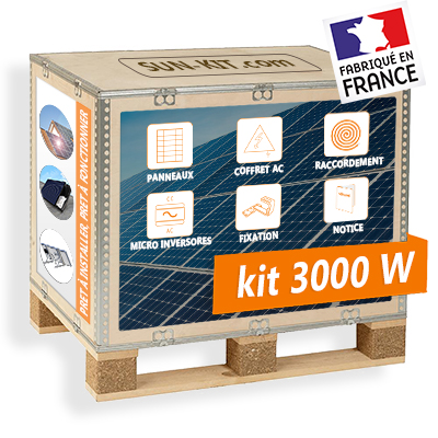 Kit solaire autoconsommation 3000W DMEGC + micro-onduleur APS - Toiture  tuile